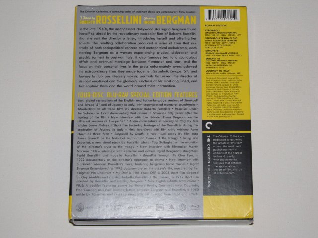 Packaging photo for 3 Films by Roberto Rossellini Starring Ingrid Bergman