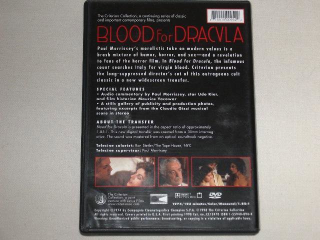 Packaging photo for Blood for Dracula
