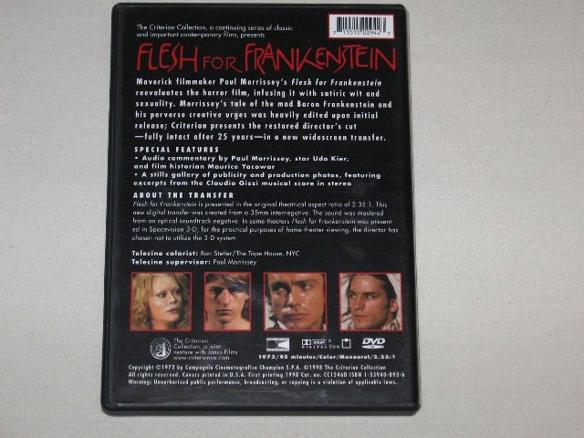 Packaging photo for Flesh for Frankenstein
