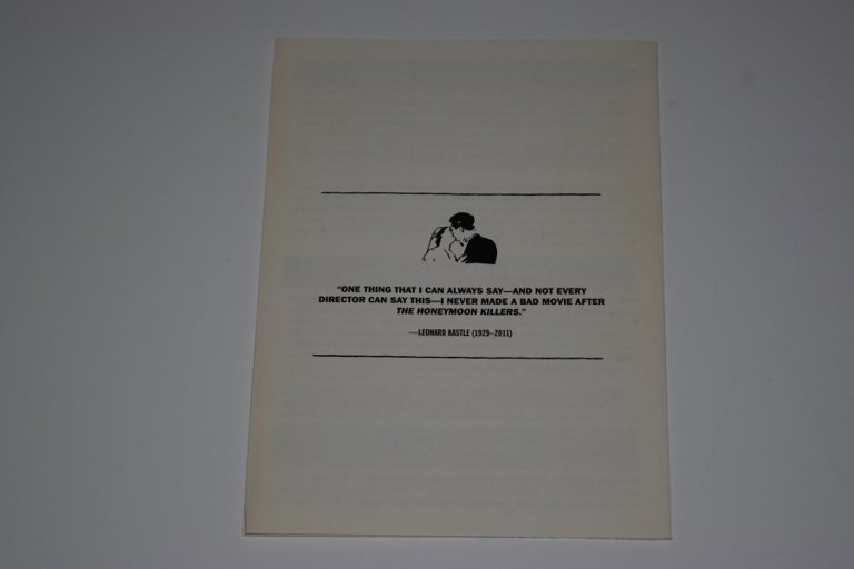 Packaging photo for The Honeymoon Killers
