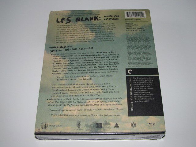 Packaging photo for Les Blank: Always for Pleasure