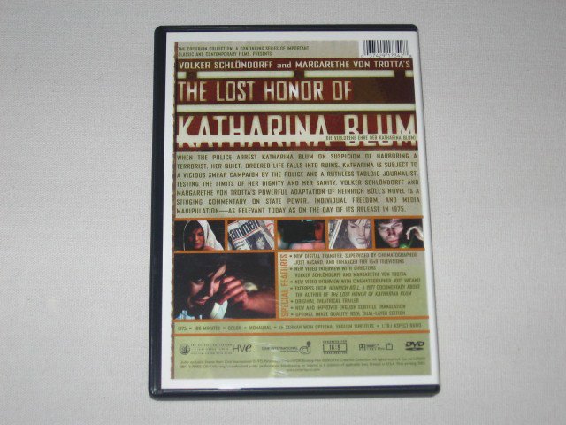 Packaging photo for The Lost Honor of Katharina Blum