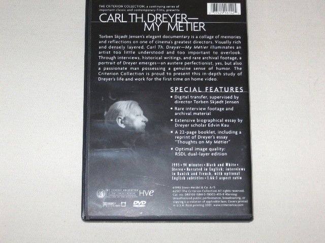 Packaging photo for Carl Th. Dreyer—My Metier