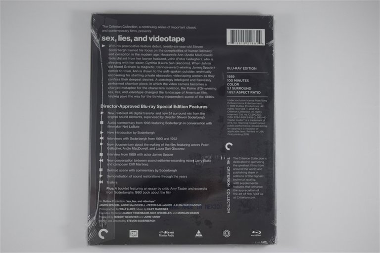 Packaging photo for sex, lies, and videotape