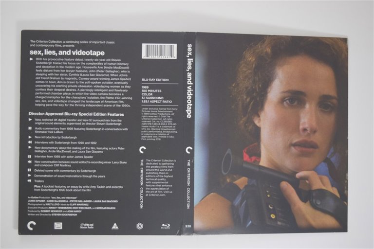 Packaging photo for sex, lies, and videotape