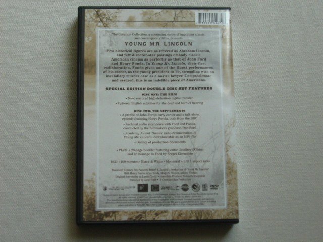 Packaging photo for Young Mr. Lincoln
